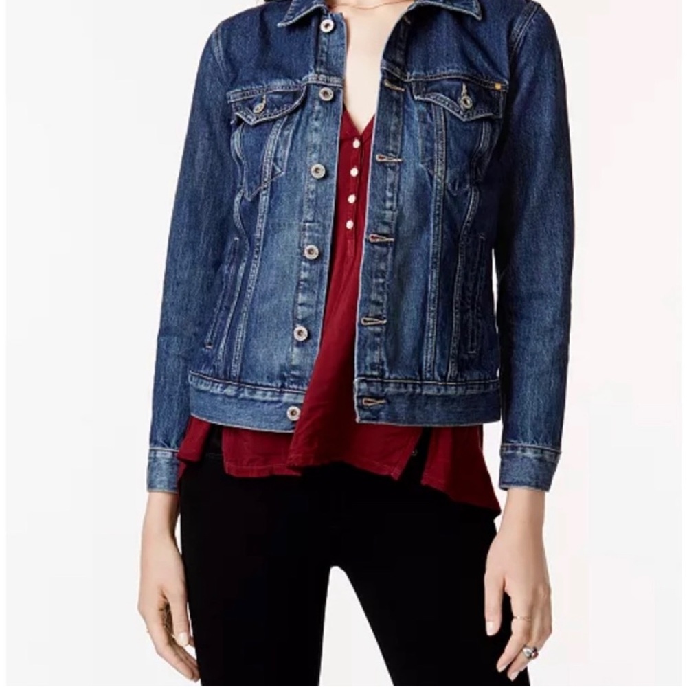 Lucky Brand Tomboy Trucker Denim jacket size S CUTE!  EUC